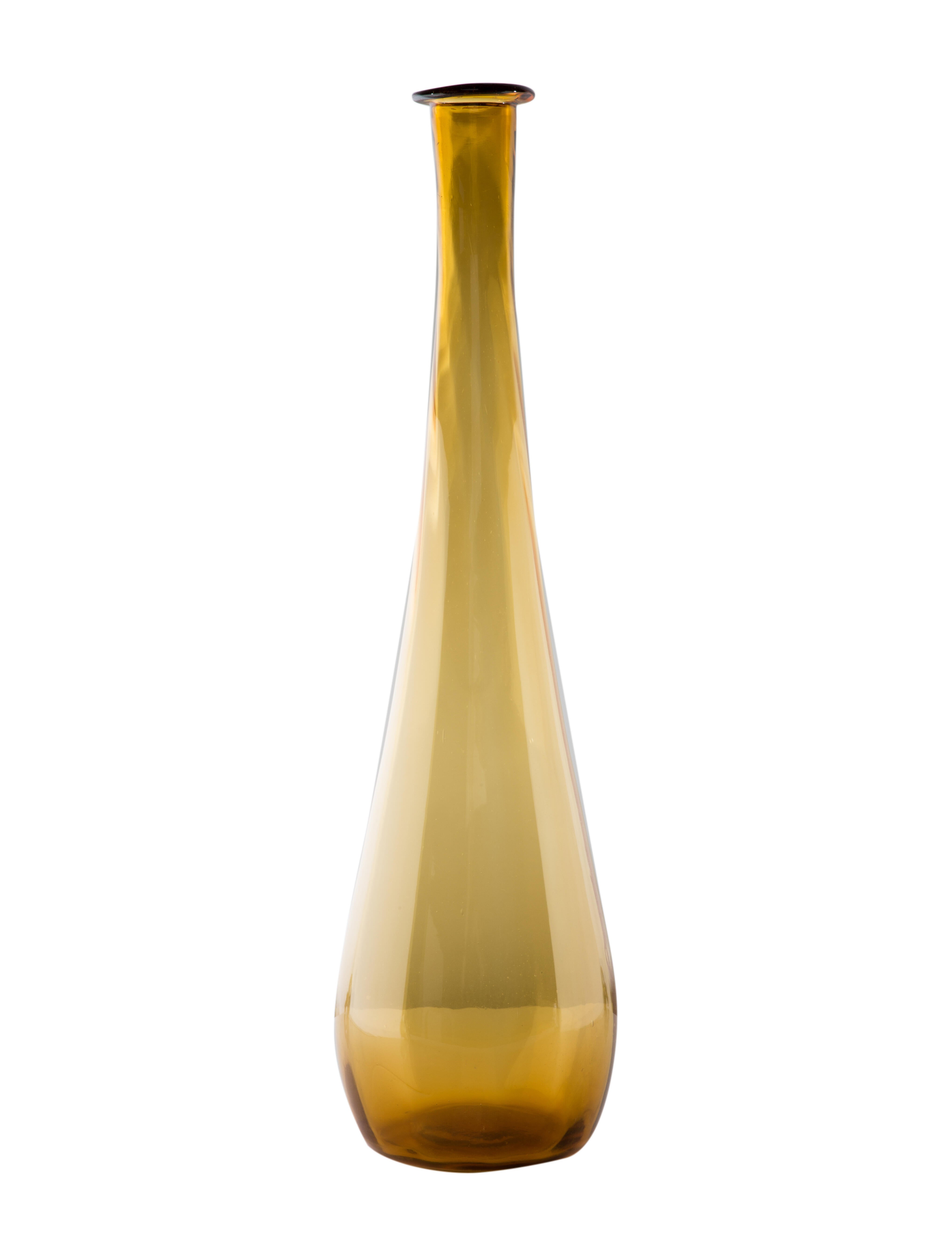 Decor HandBlown Tall Glass Vase Gold Decorative Accents, Decor