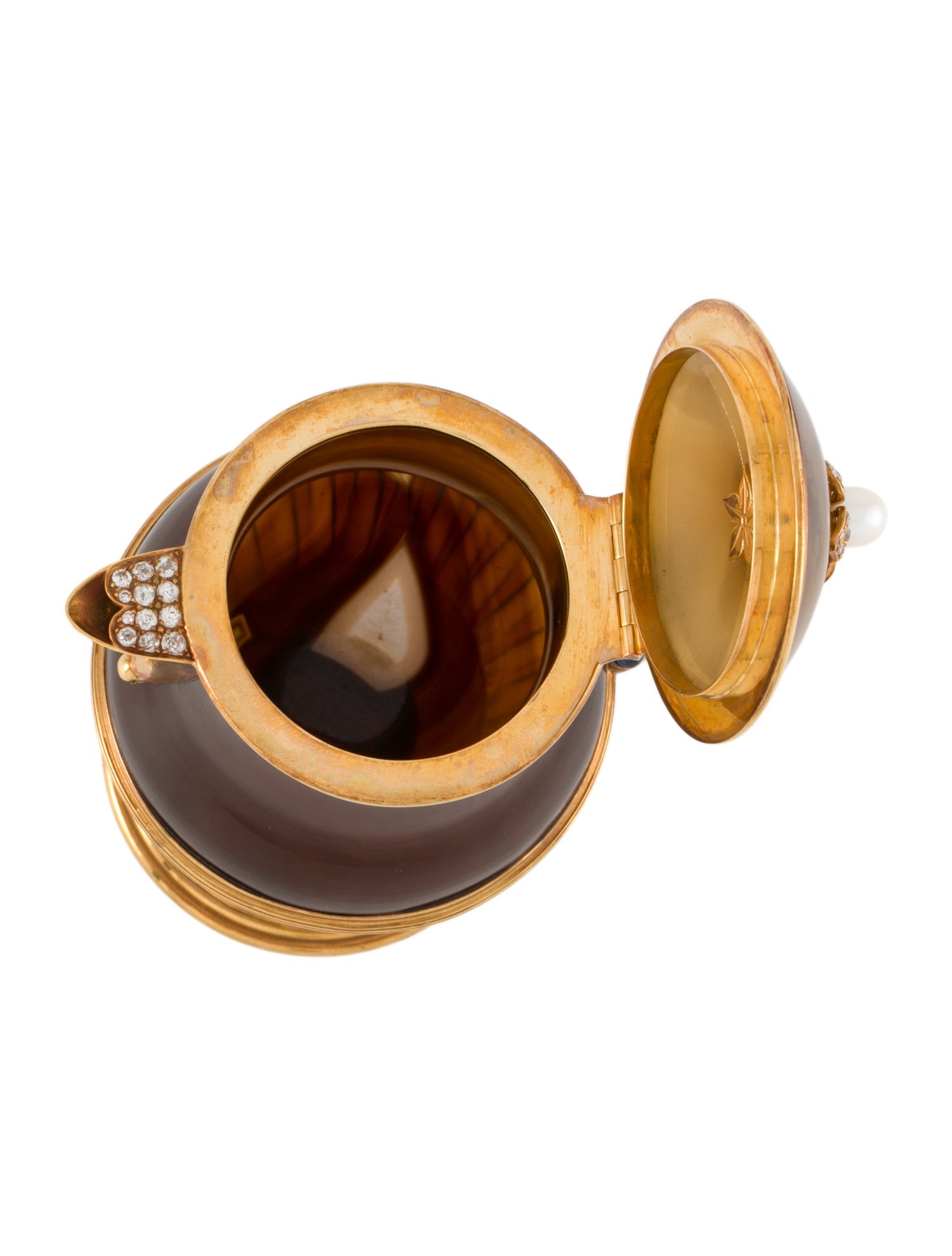 Decor Diamond And Sapphire Accented Agate Pitcher