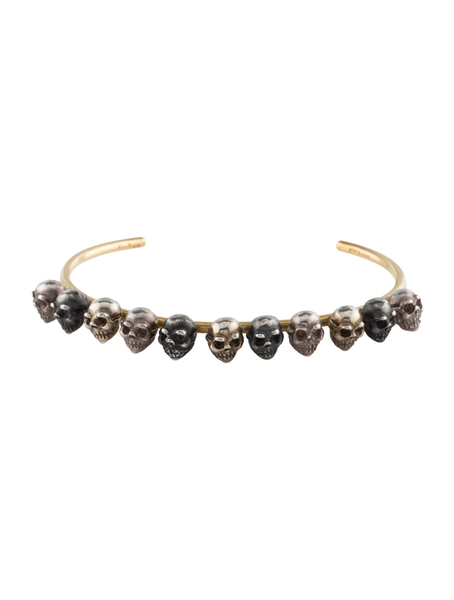 Delfina Delettrez 8k Skull Cuff Bracelet