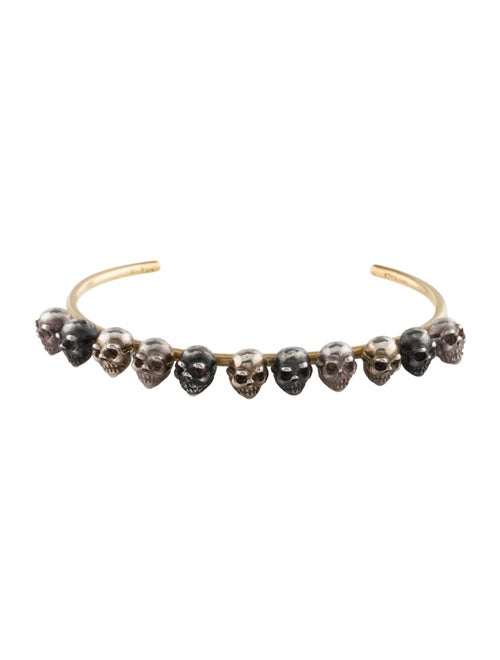 Delfina Delettrez 8k Skull Cuff Bracelet