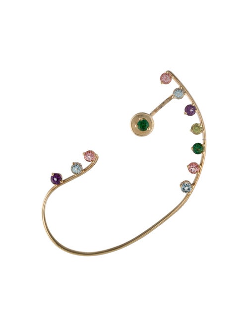 Delfina Delettrez 9K Coated Topaz & Peridot Ear Climber