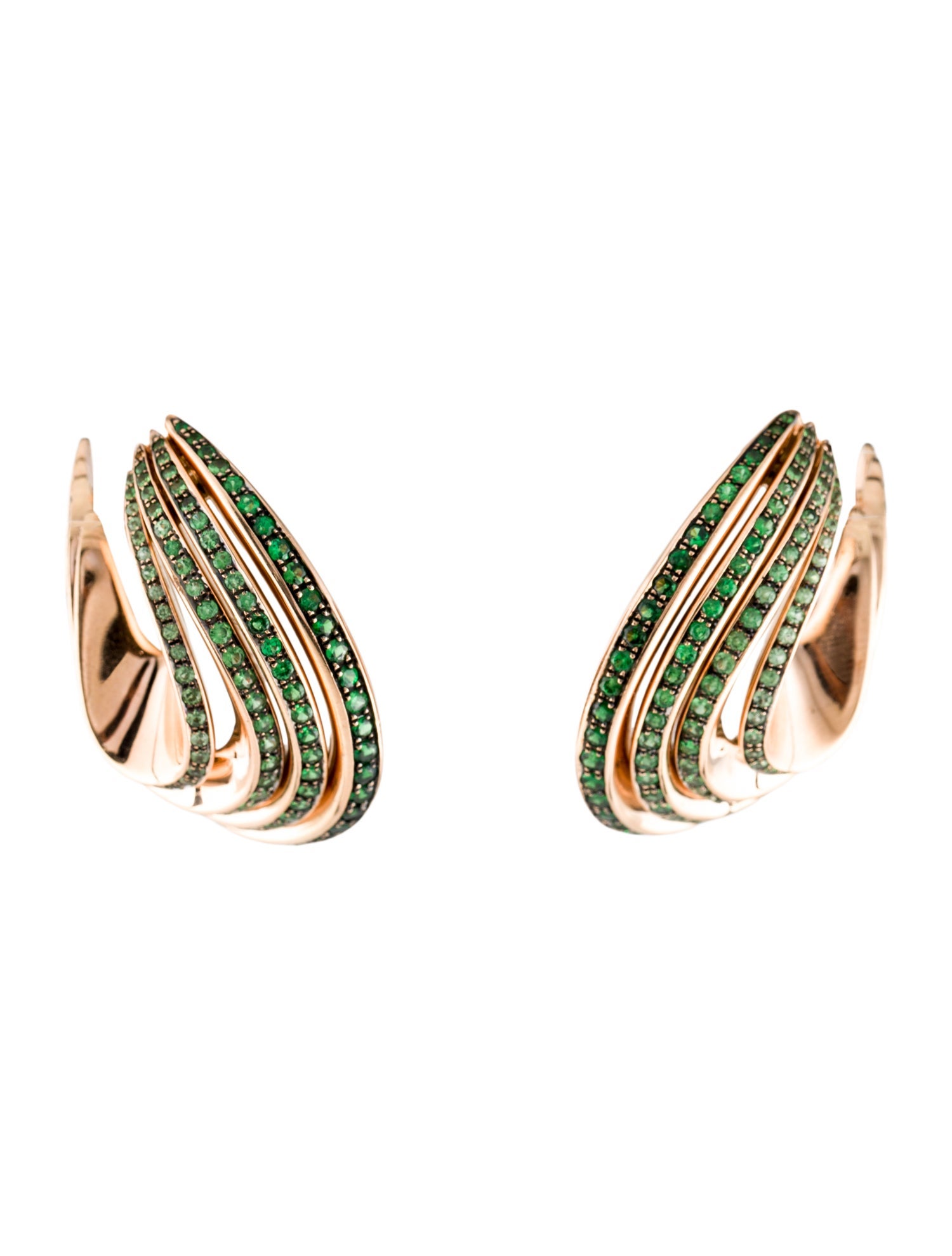 De Grisogono 18K 5.10ctw Tsavorite Garnet Drop Earrings