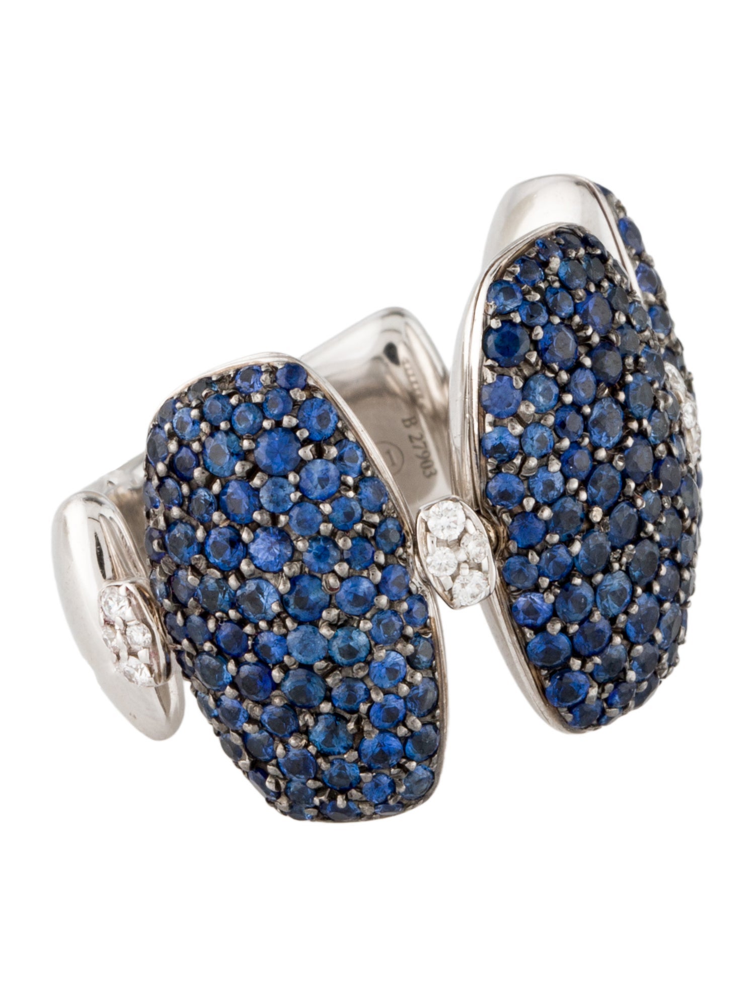 De Grisogono 18K 3.65ctw Sapphire & Diamond Reversible Cocktail Ring