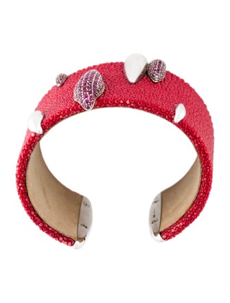 De Grisogono 18K Stingray & Sapphire Cuff Bracelet