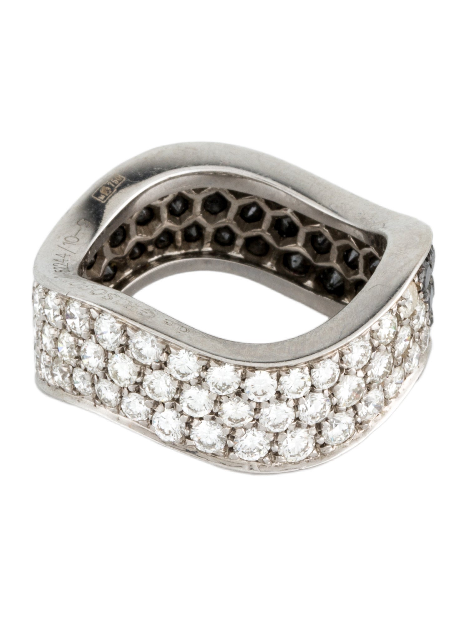 De Grisogono 18K 3.84ctw Diamond Black & White Wiggle Band