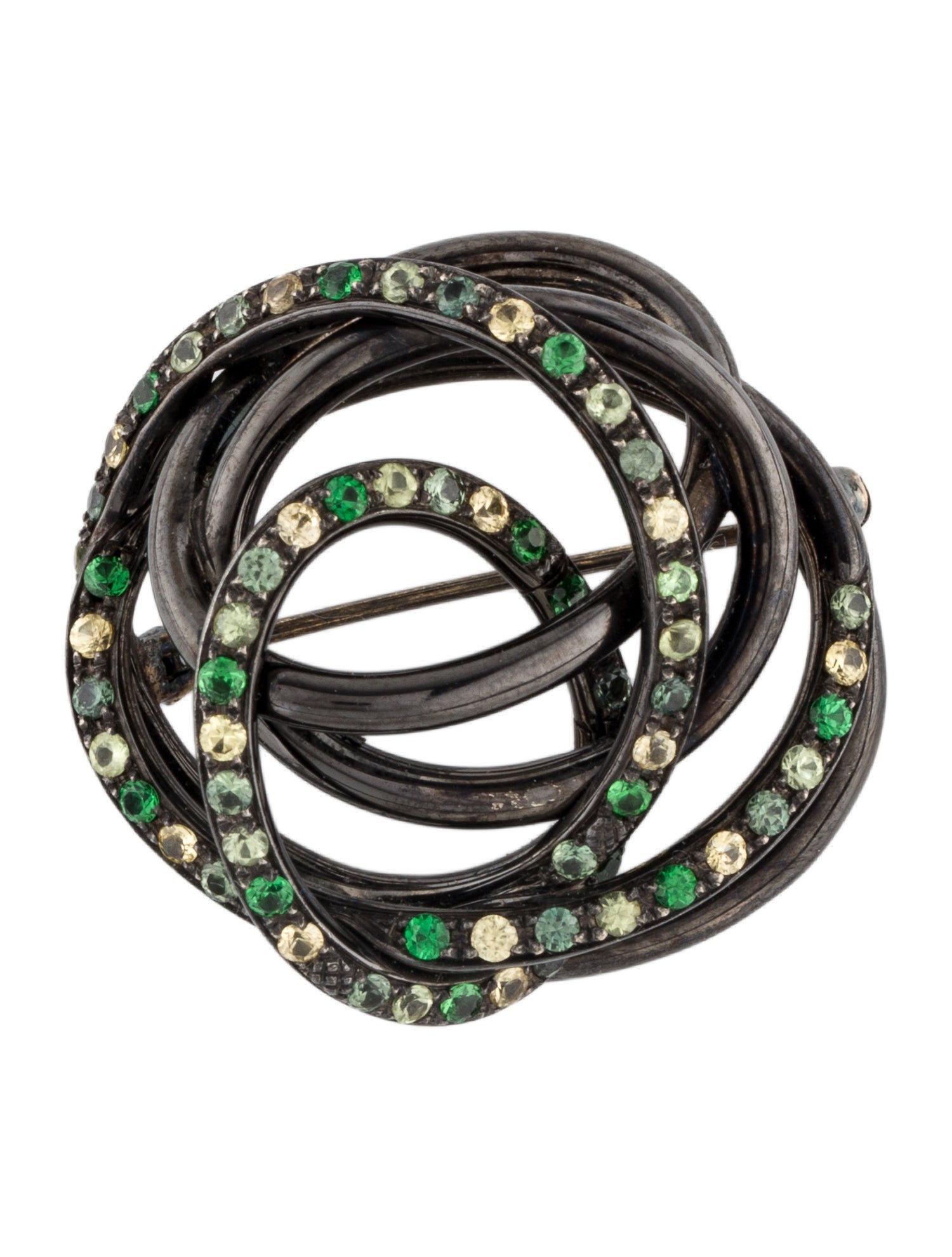 De Grisogono 18k Tsavorite, Sapphire & Peridot Brooch