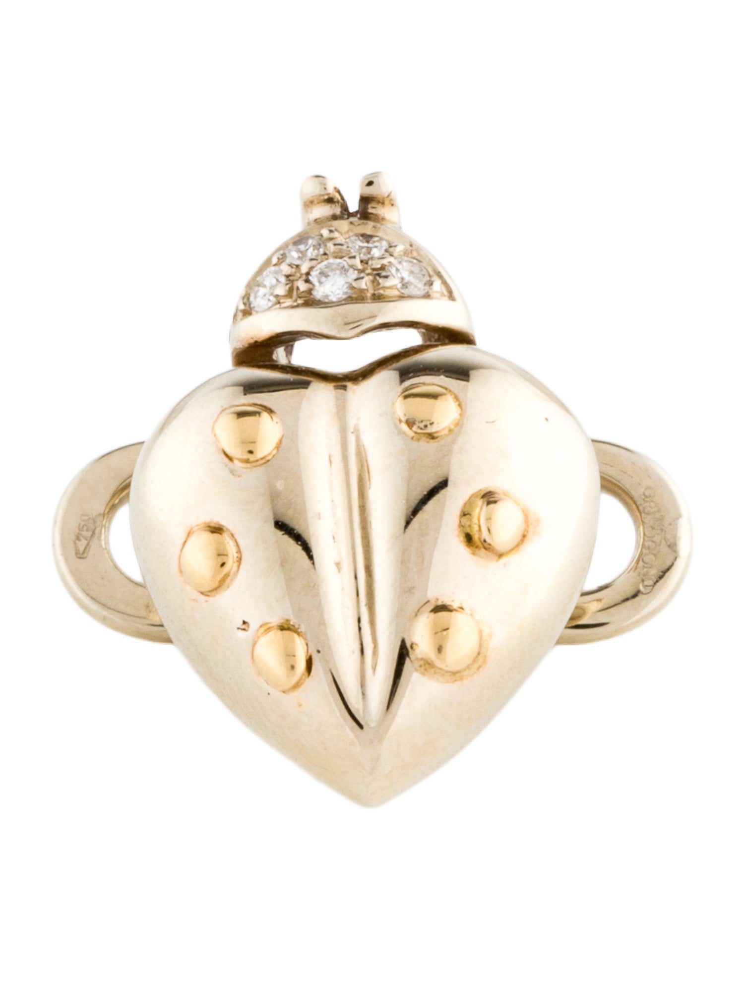 De Grisogono 18K Diamond LadyBird Single Cufflink