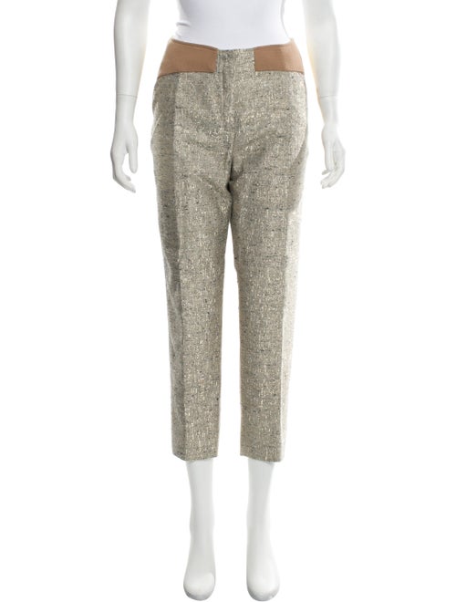 Delpozo Tweed High-Rise Pants Grey