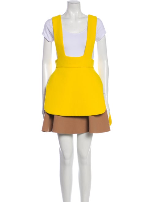 Delpozo Pinafore Mini Dress Yellow