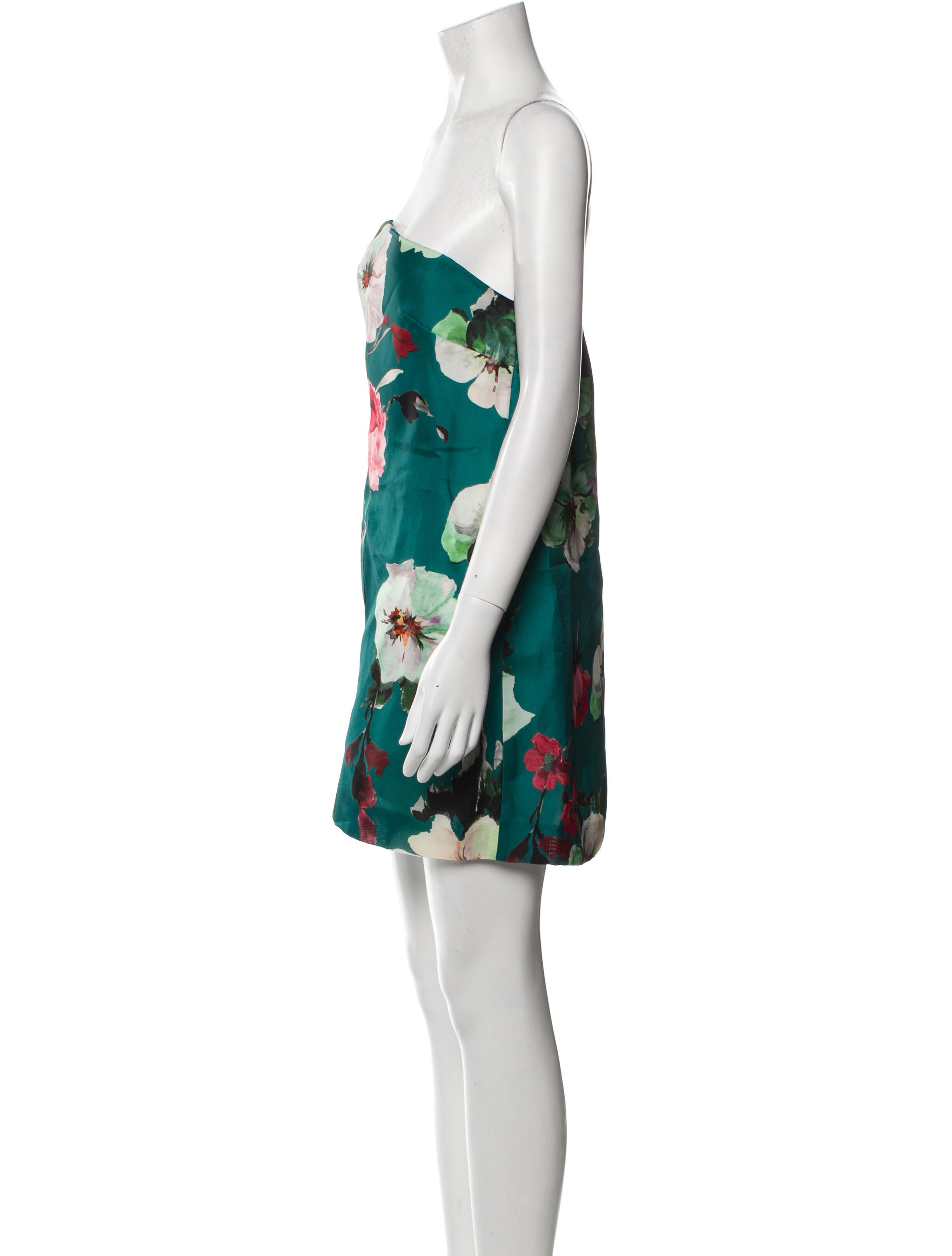 Delpozo Floral Print Strapless Romper