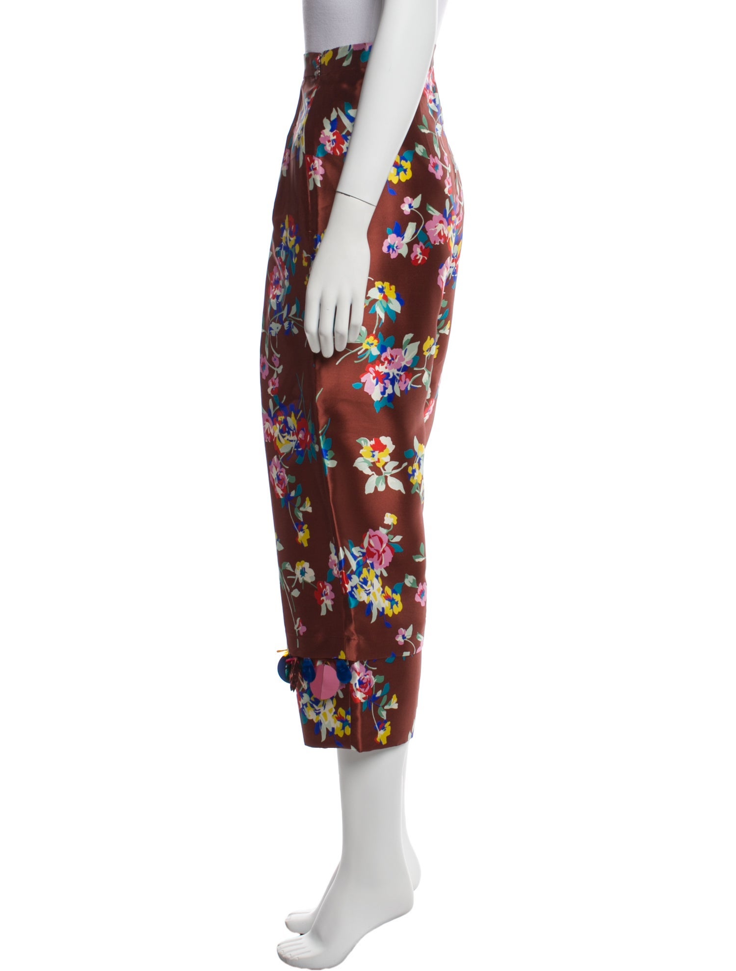 Delpozo Silk Wide Leg Pants