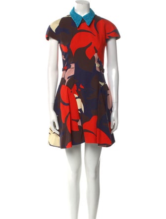 Delpozo Printed Mini Dress