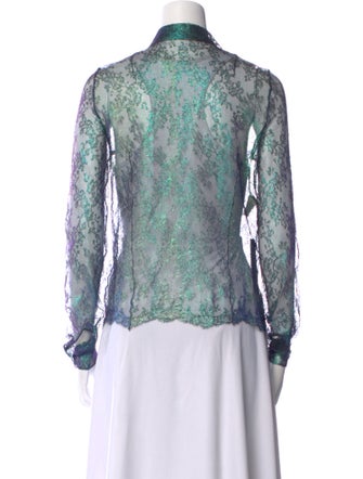 Delpozo Silk Printed Button-Up Top