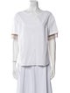 Delpozo V-Neck Short Sleeve T-Shirt
