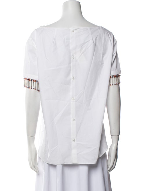 Delpozo V-Neck Short Sleeve T-Shirt