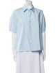 Delpozo Three-Quarter Sleeve Button-Up Top