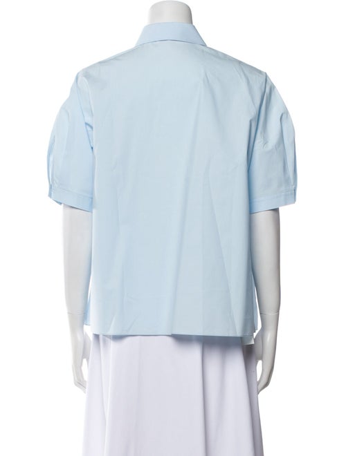 Delpozo Three-Quarter Sleeve Button-Up Top