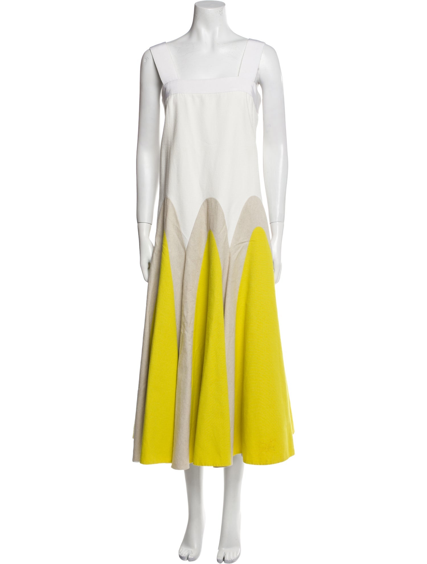 Delpozo Colorblock Pattern Long Dress