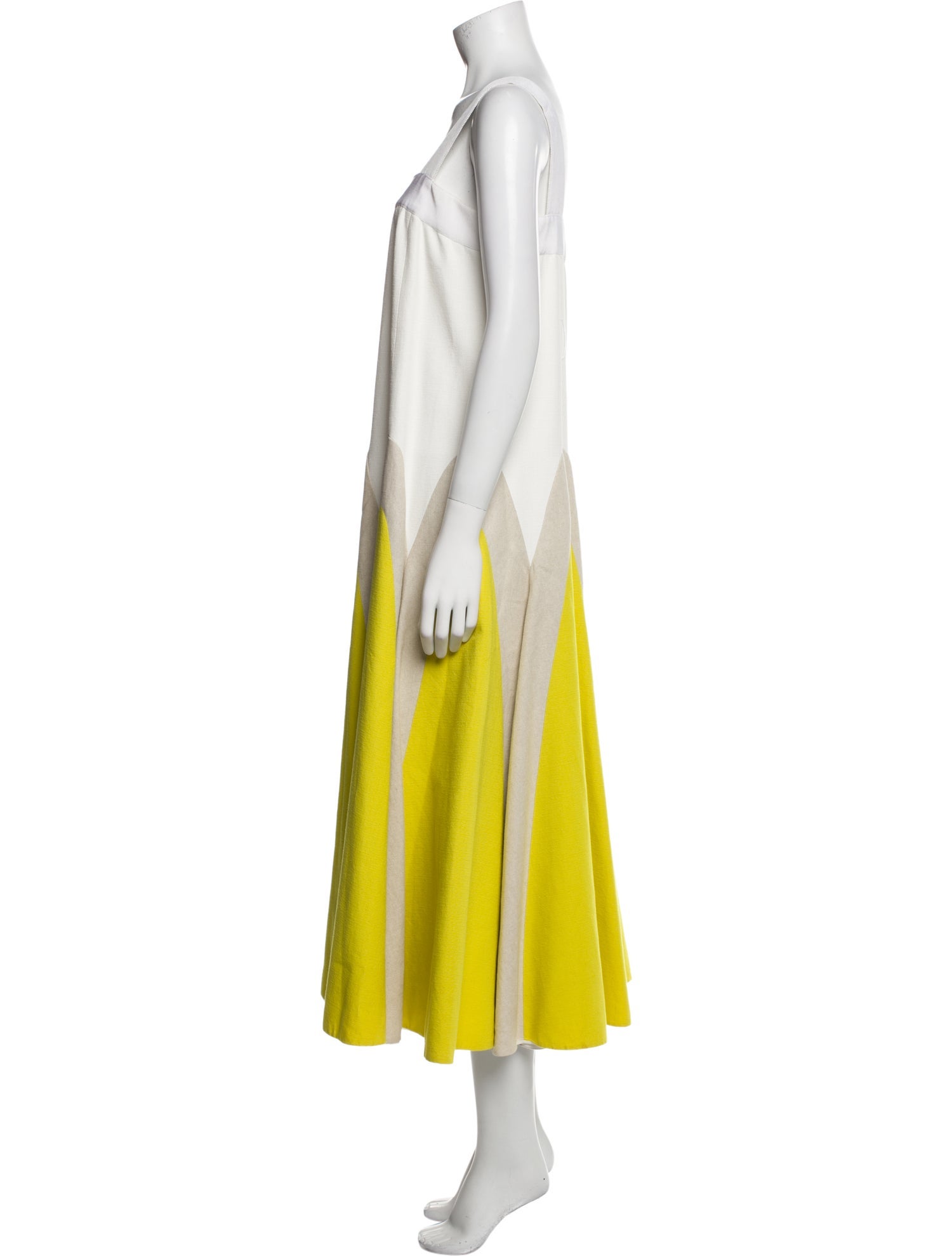 Delpozo Colorblock Pattern Long Dress