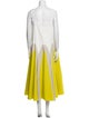 Delpozo Colorblock Pattern Long Dress