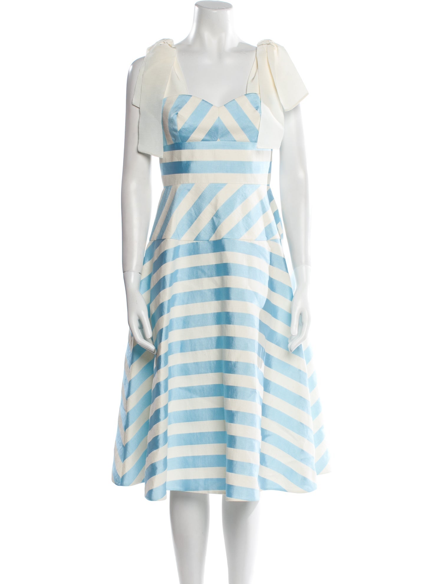 Delpozo Striped Midi Length Dress w/ Tags