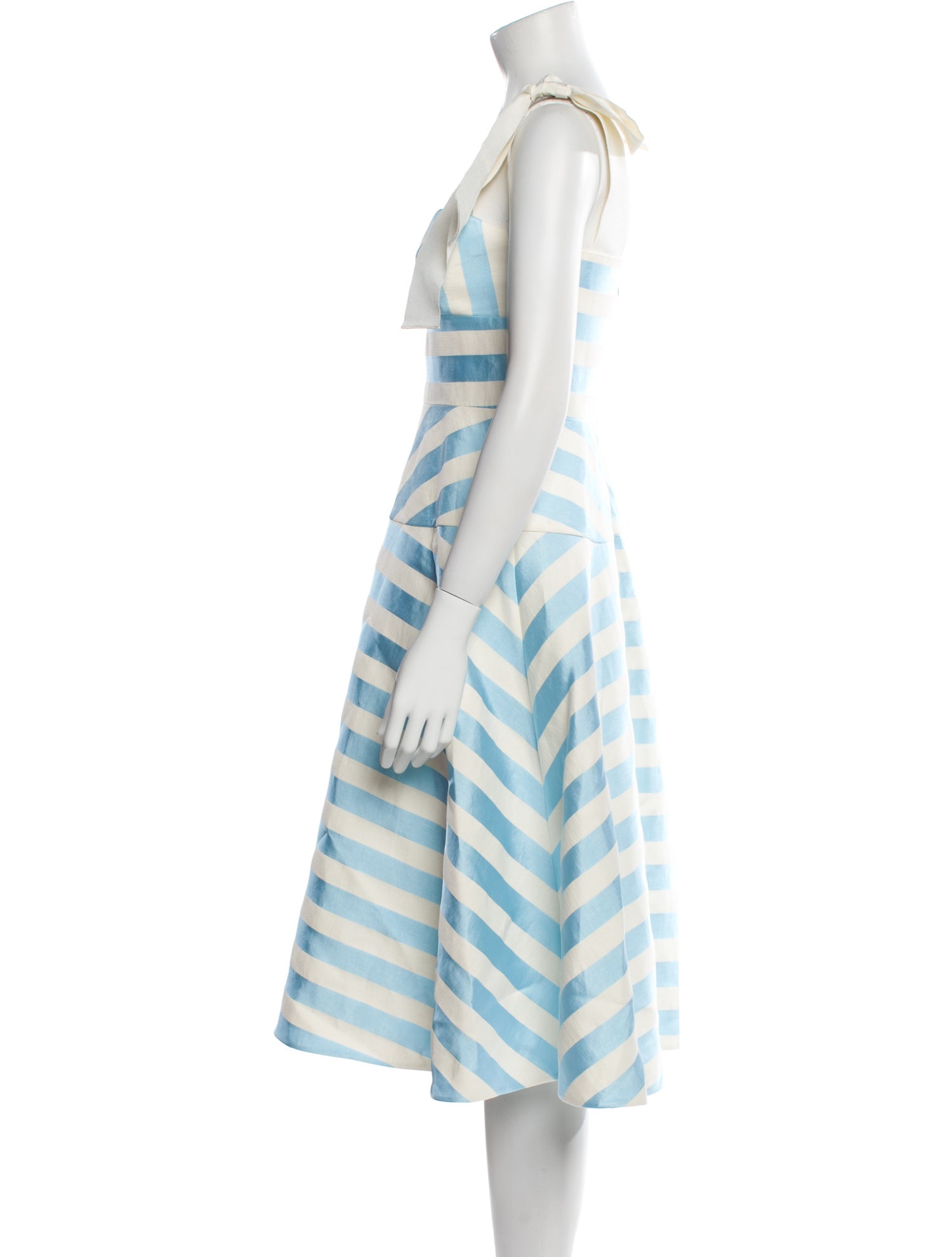 Delpozo Striped Midi Length Dress w/ Tags