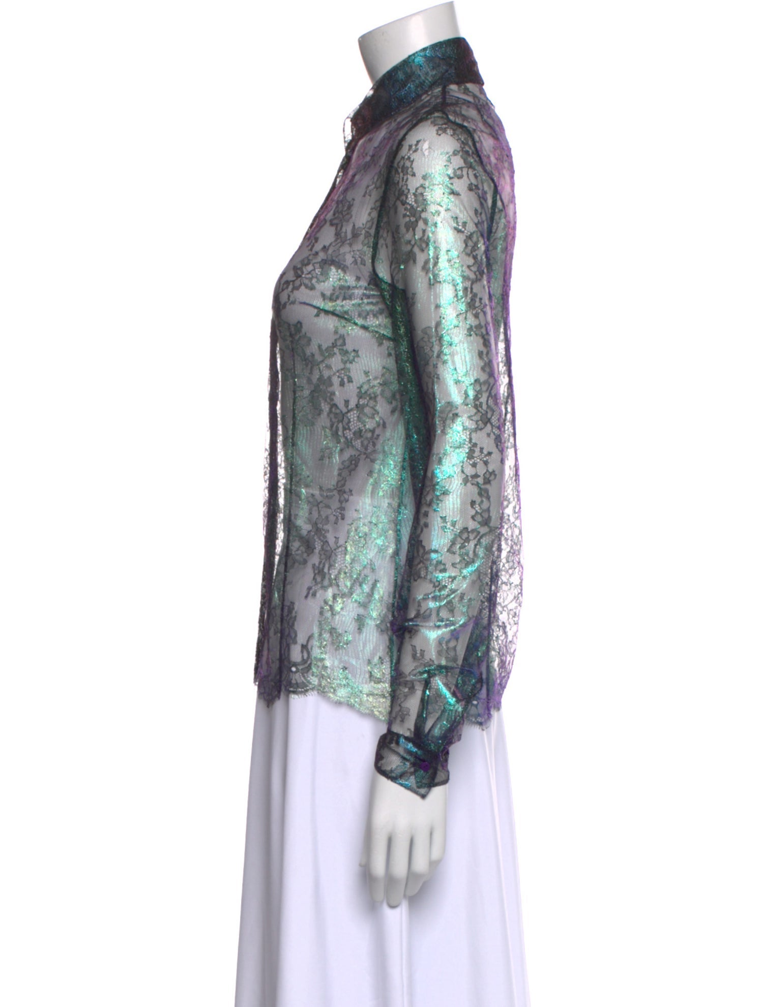 Delpozo Silk Printed Button-Up Top