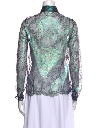 Delpozo Silk Printed Button-Up Top