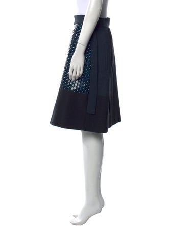 Delpozo Polka Dot Print Knee-Length Skirt
