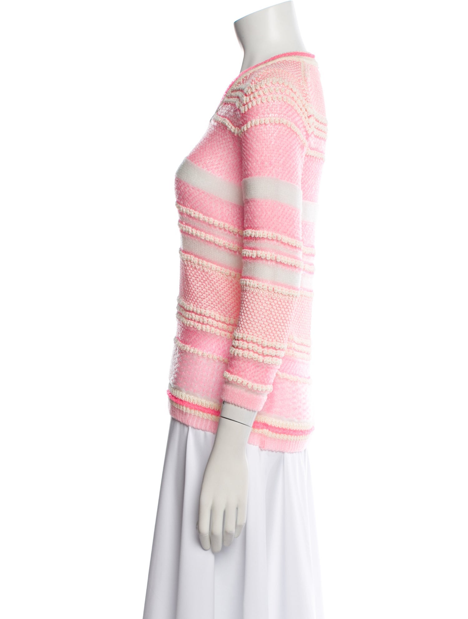 Delpozo Striped V-Neck Sweater