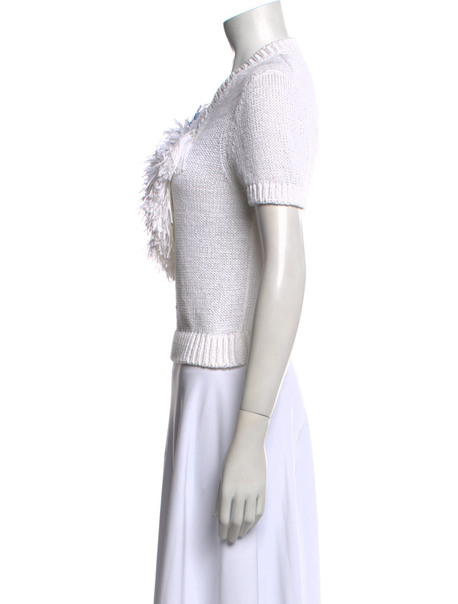 Delpozo Colorblock Pattern Crew Neck Sweater