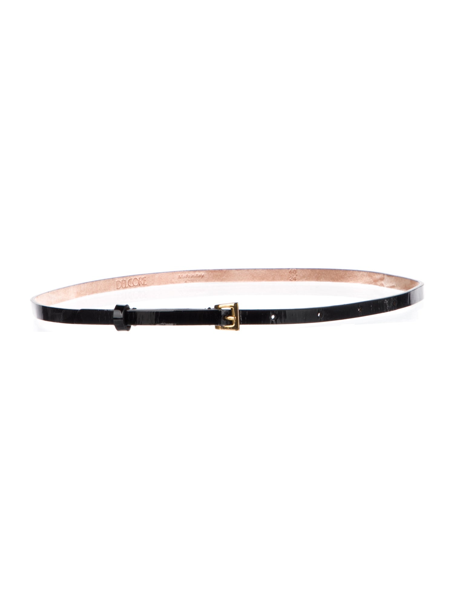 Del Core Skinny Patent Leather Belt