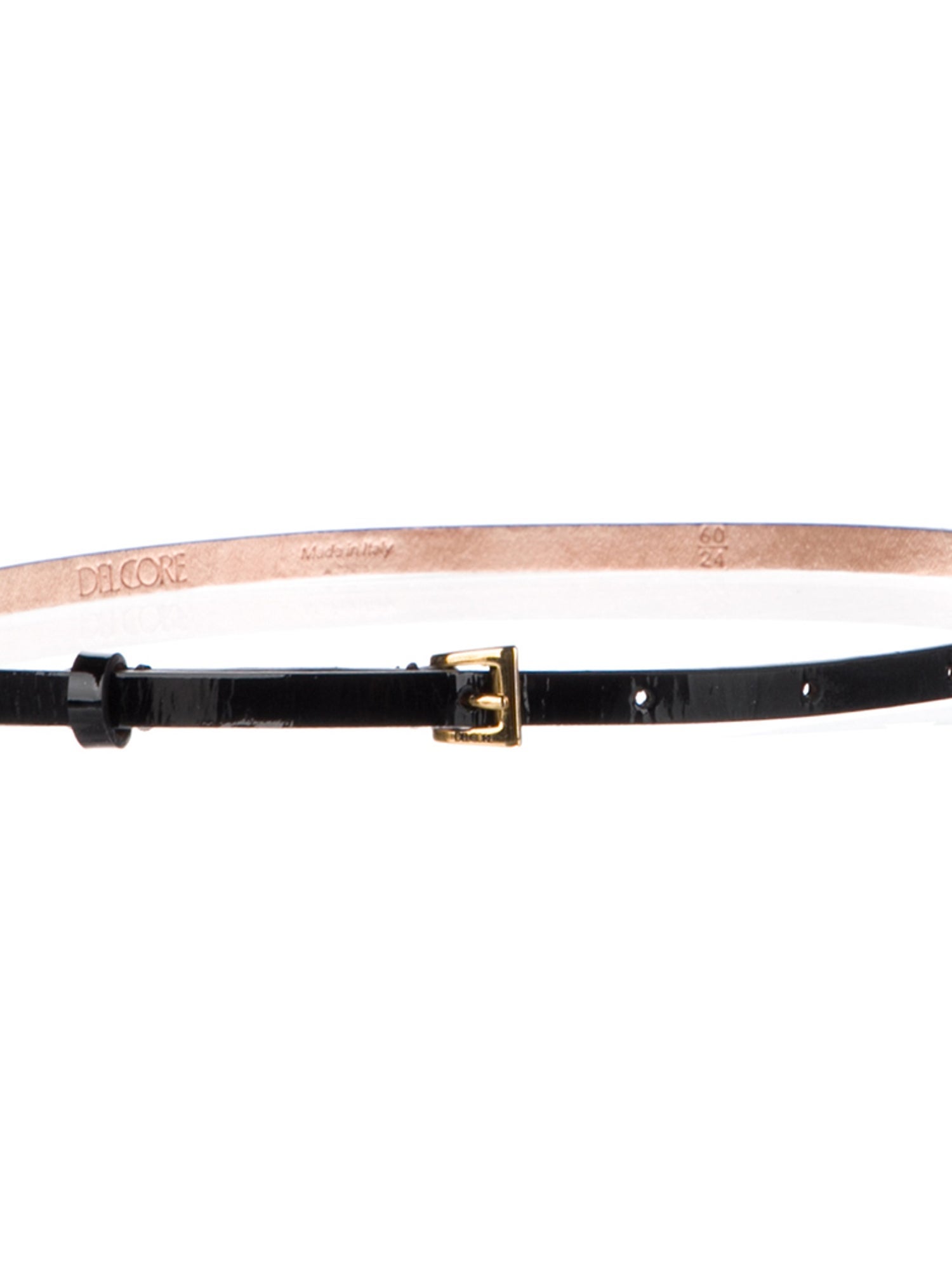 Del Core Skinny Patent Leather Belt