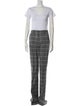 Del Core Virgin Wool Plaid Print Pant Set