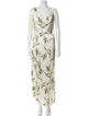 Del Core Printed Long Dress