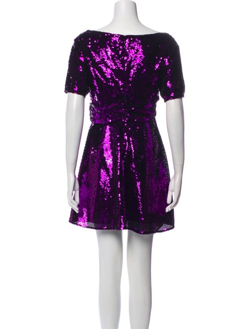 Del Core Bateau Neckline Mini Dress