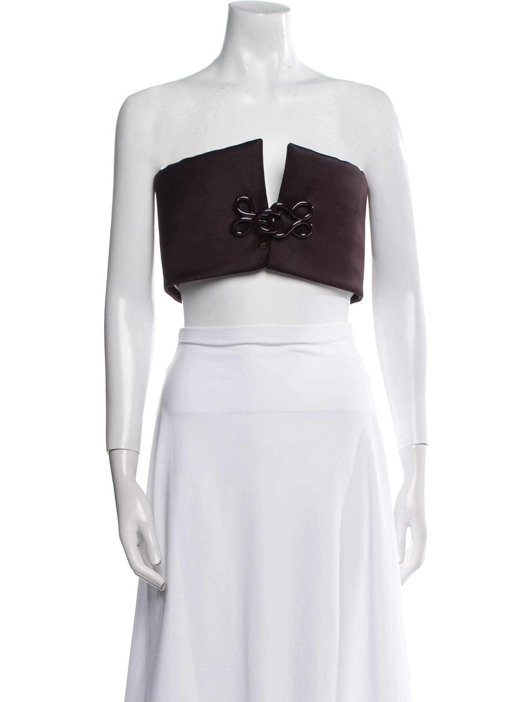 Del Core Strapless Crop Top