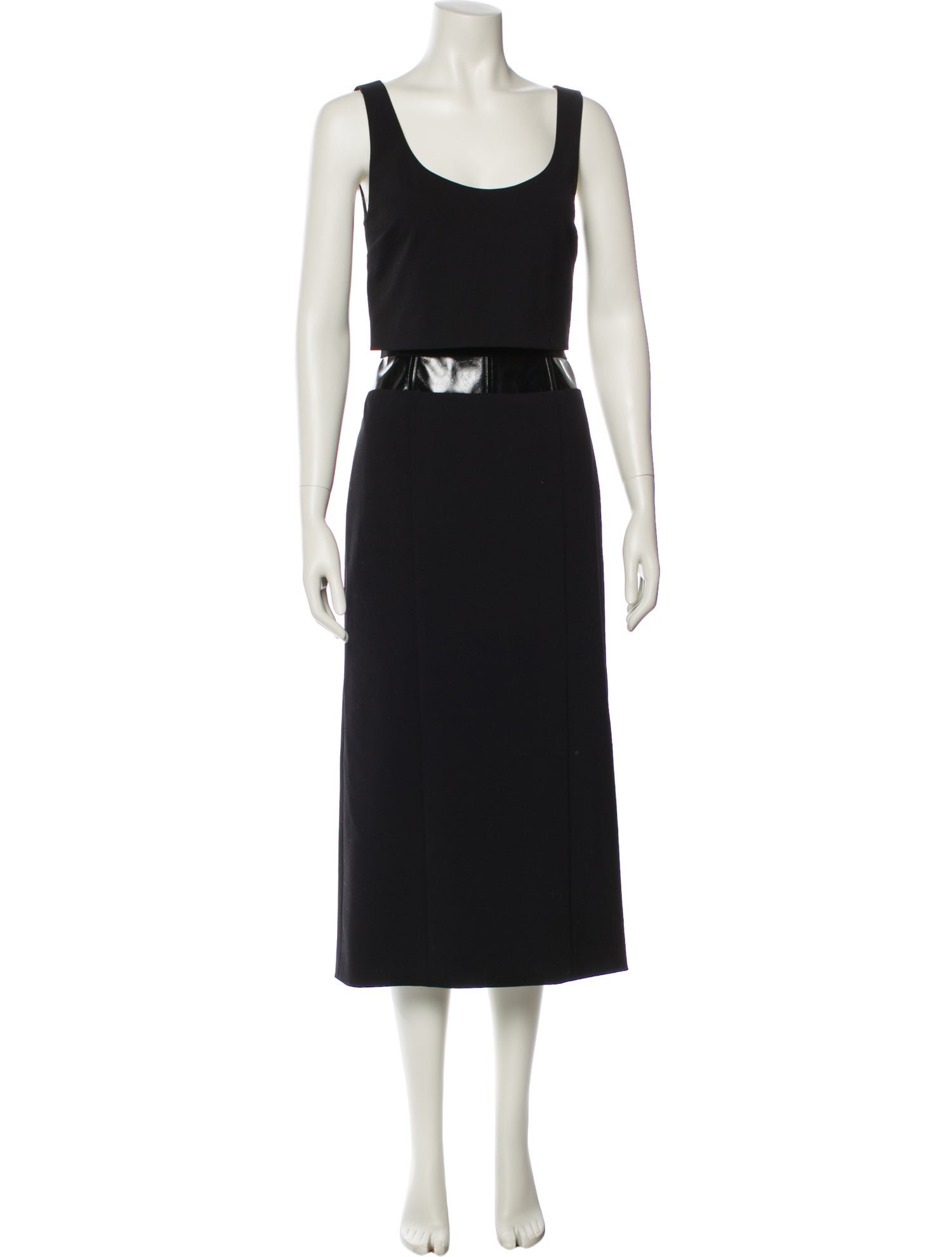 Del Core Scoop Neck Long Dress