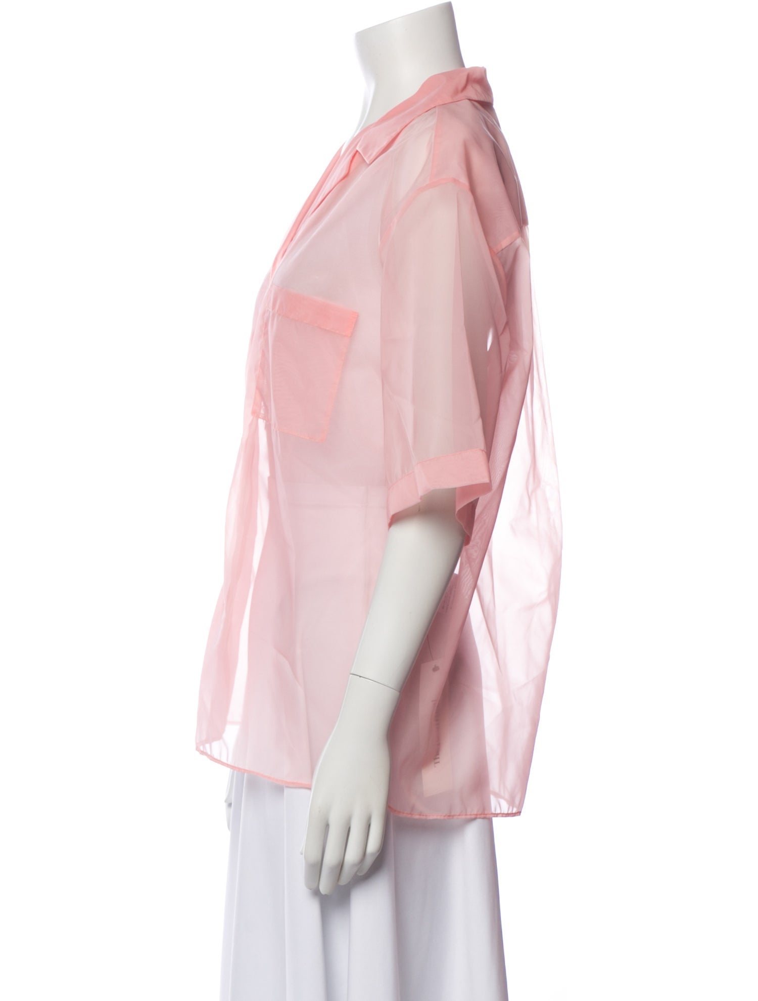 Del Core Nylon Three-Quarter Sleeve Button-Up Top w/ Tags