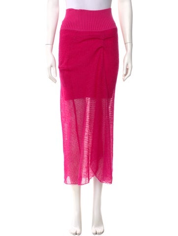 Pre-owned Del Core Long Skirt W/ Tags In Pink