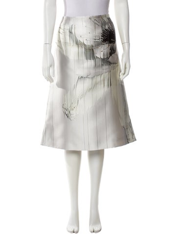 Pre-owned Del Core Graphic Print Knee-length Skirt W/ Tags In Green