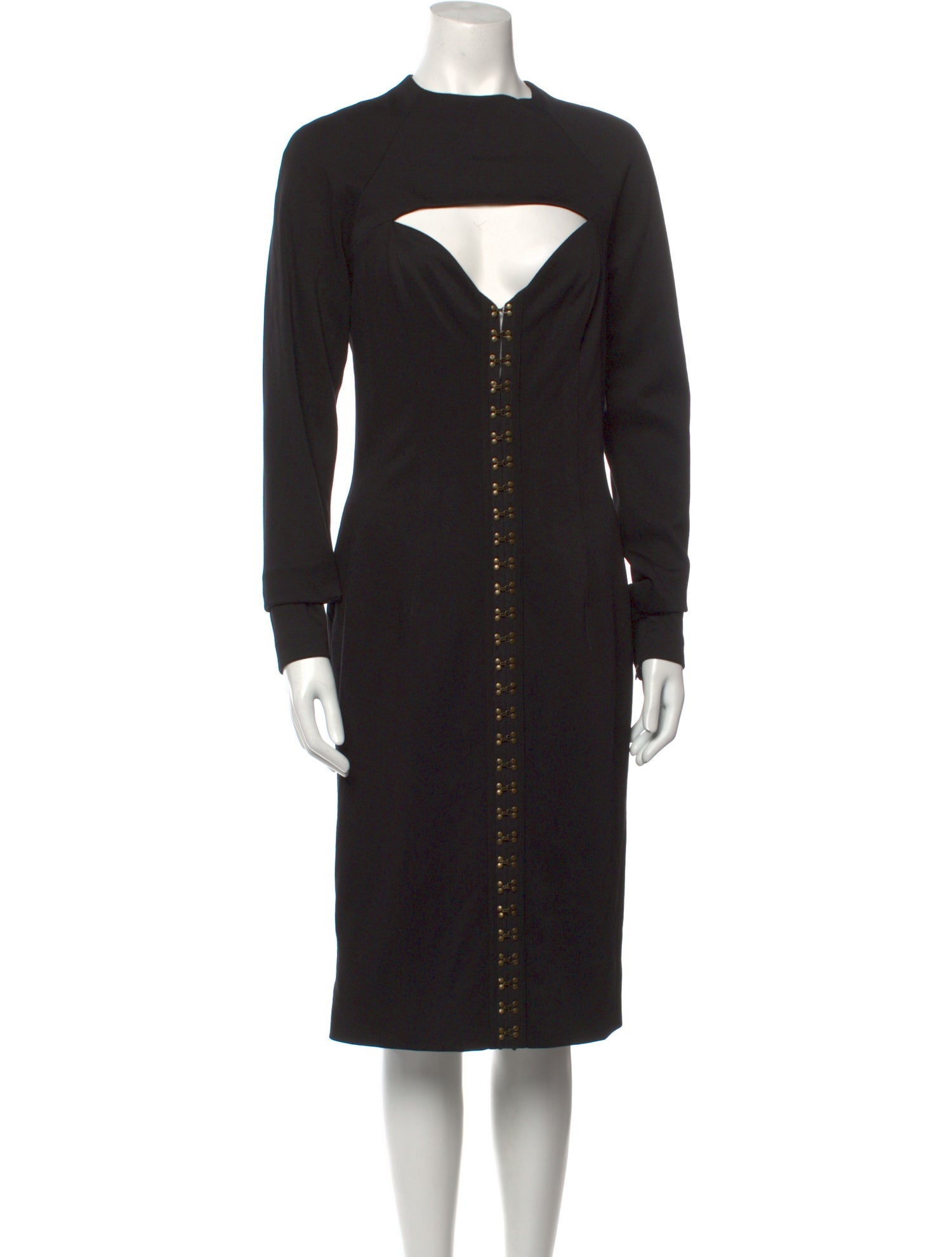 Deity New York Mock Neck Knee-Length Dress