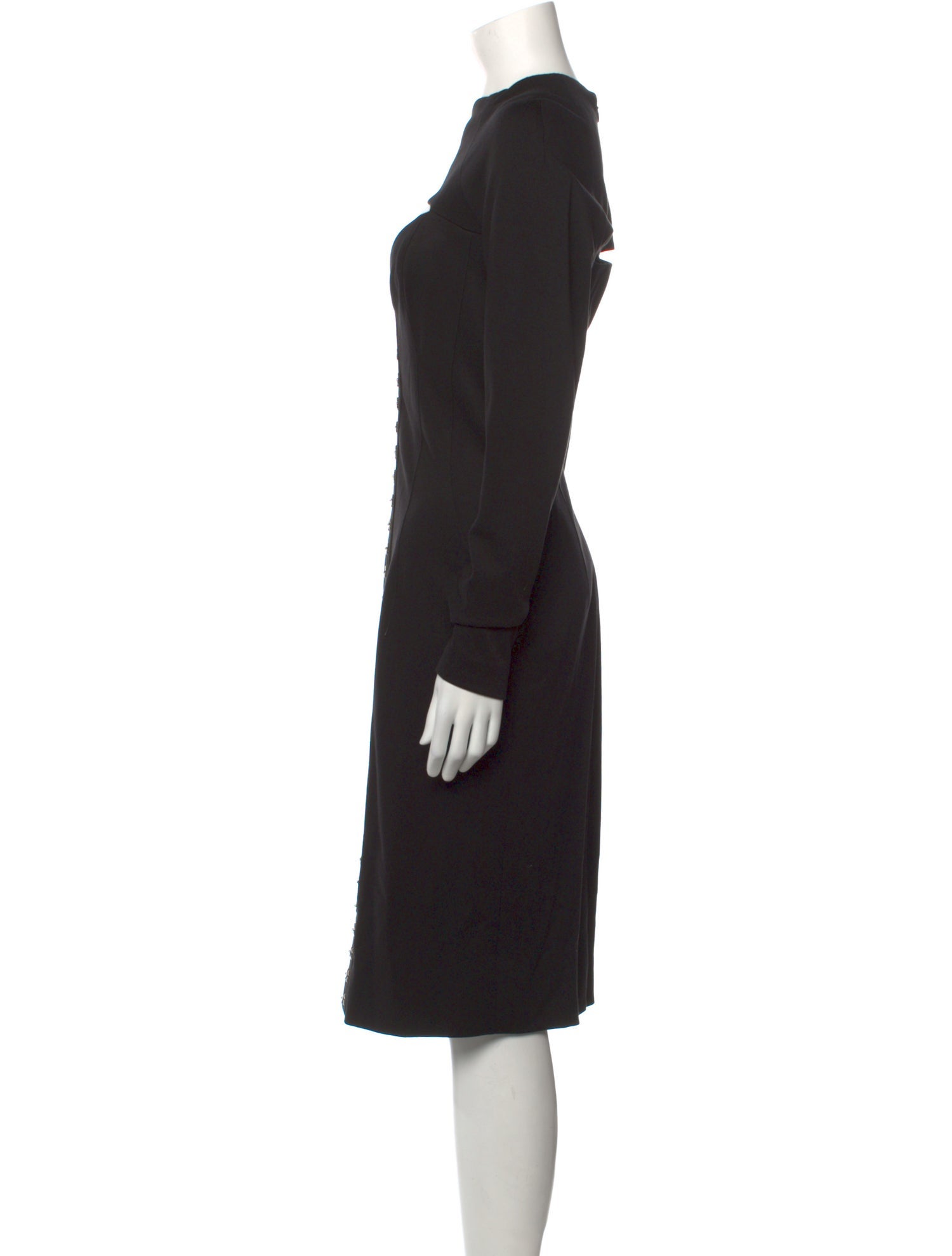 Deity New York Mock Neck Knee-Length Dress