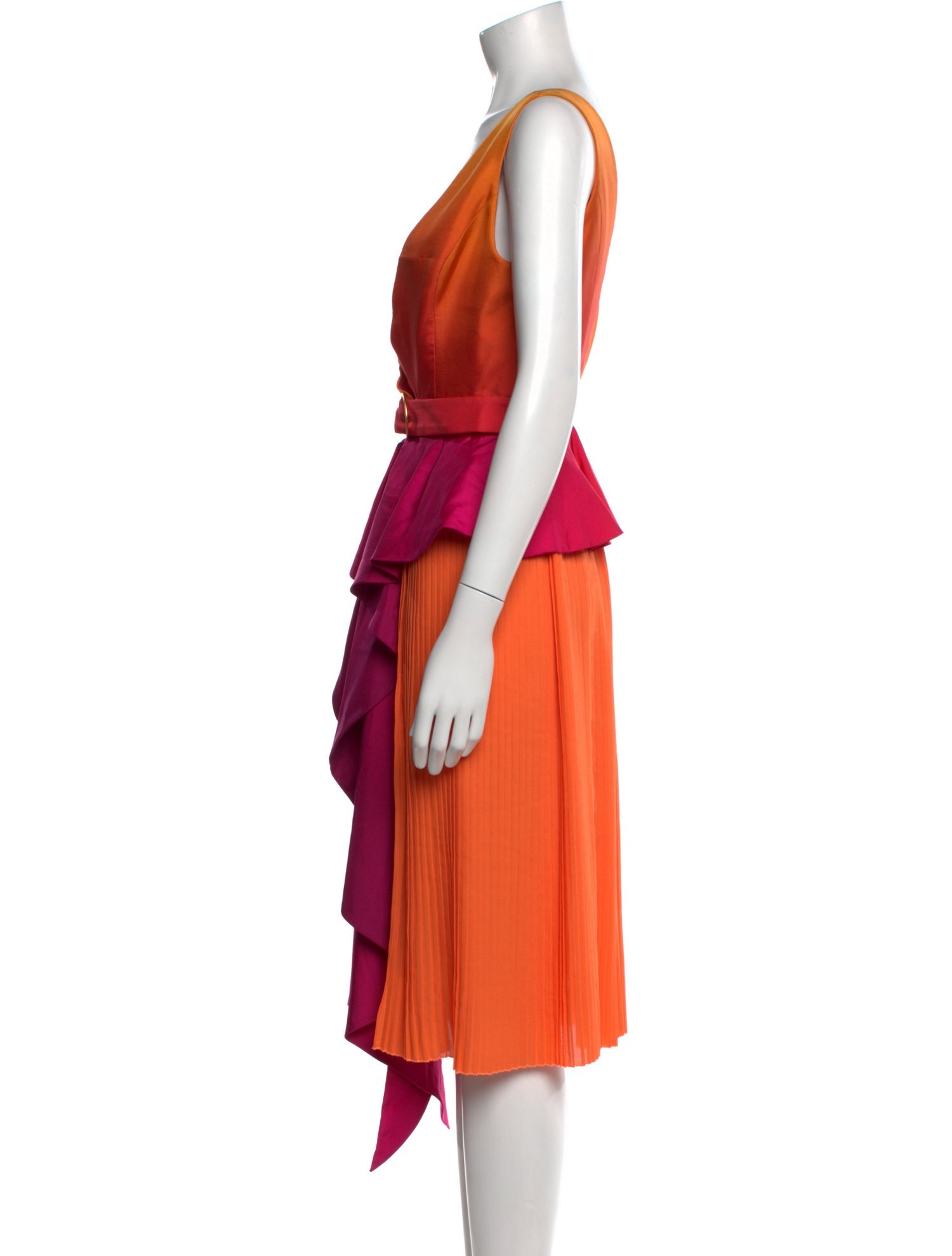 Deity New York Colorblock Pattern Midi Length Dress