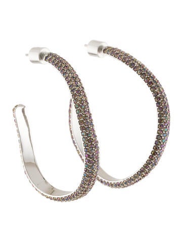 Demarson Hoop Paradise Pave Calypso Earrings