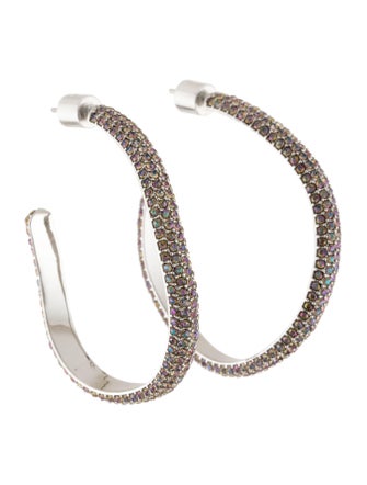 Demarson Paradise Pave Calypso Hoop Earrings