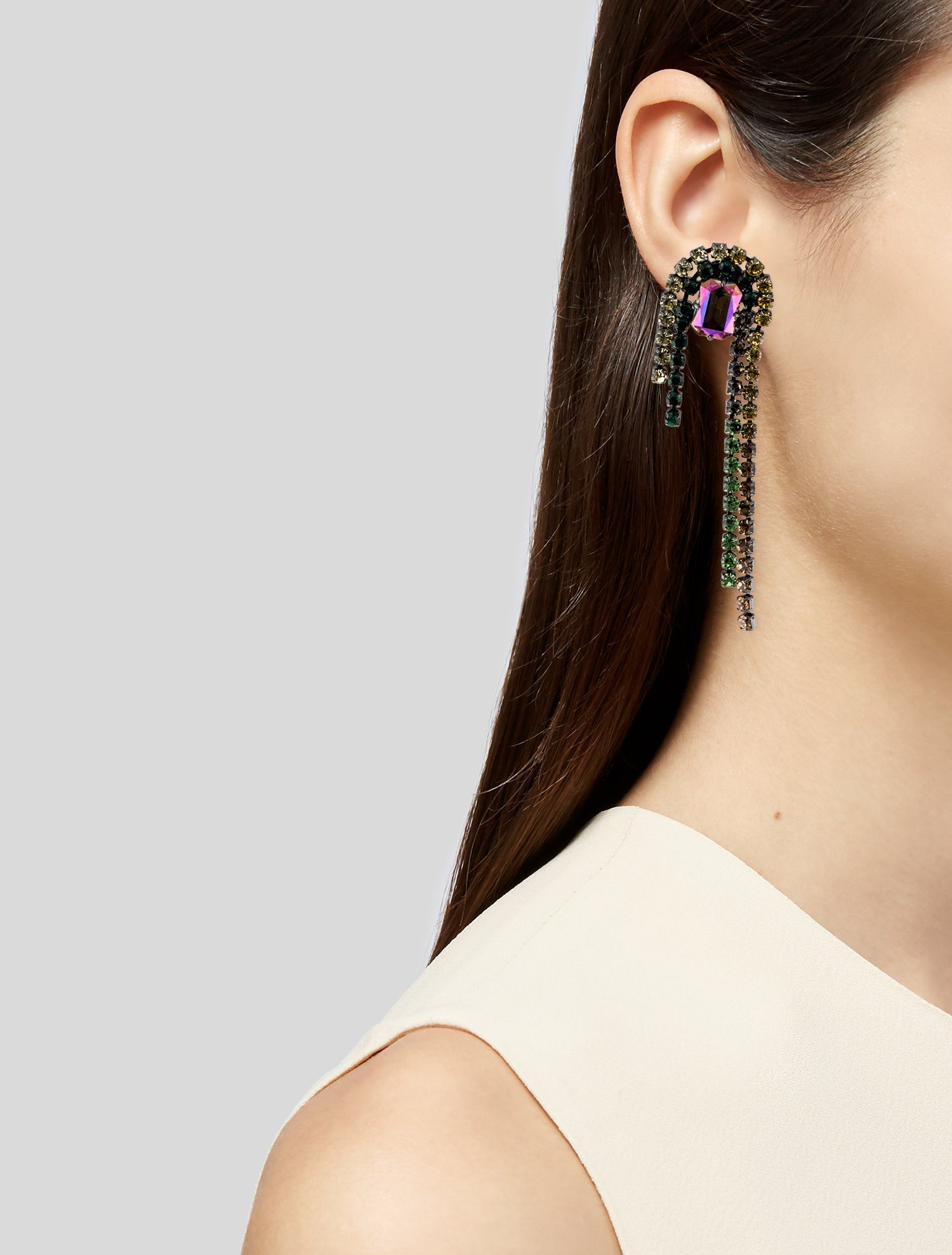 Demarson Crystal Divina Waterfall Earrings