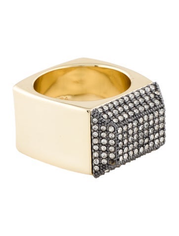 Demarson Cocktail Ring Pave Crystal Rio 7.25