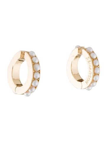 Demarson Ear Cuff Faux Pearl Earrings