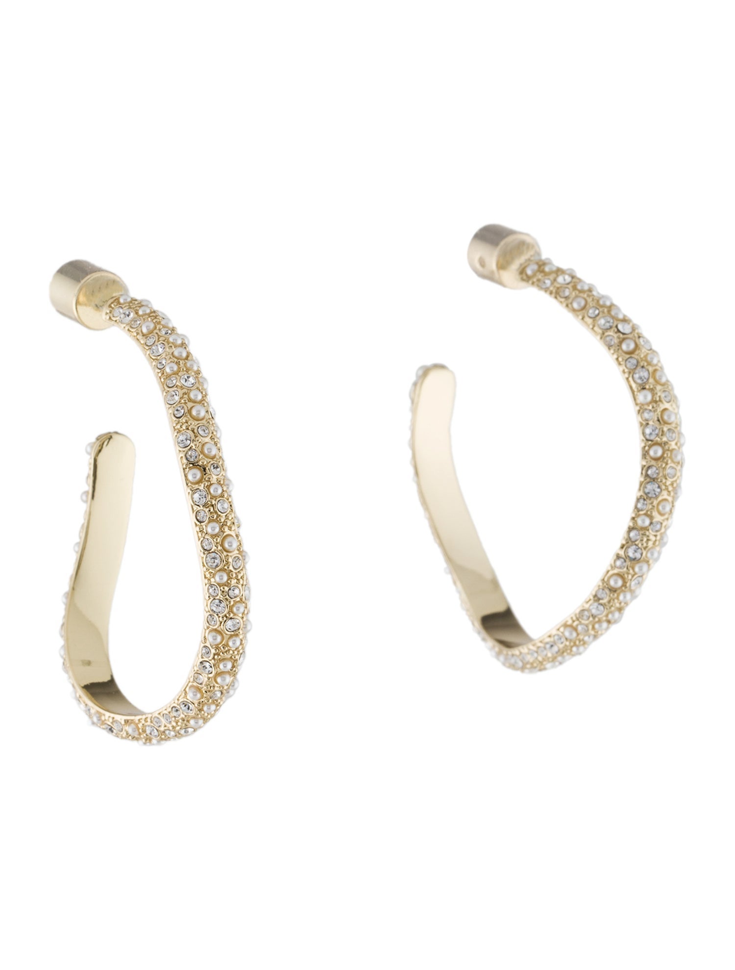Demarson Mini Pave Calypso Hoop Earrings